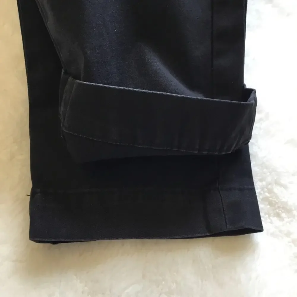Banana Republic Black Men's Flat Front Aiden Strength Chinos